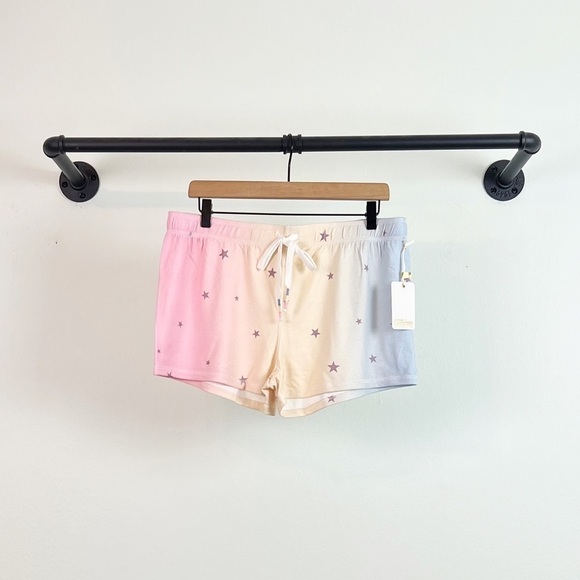 NWT PJ Salvage Peachy Party Star Print Ombre Pajama Shorts - Picture 4 of 7